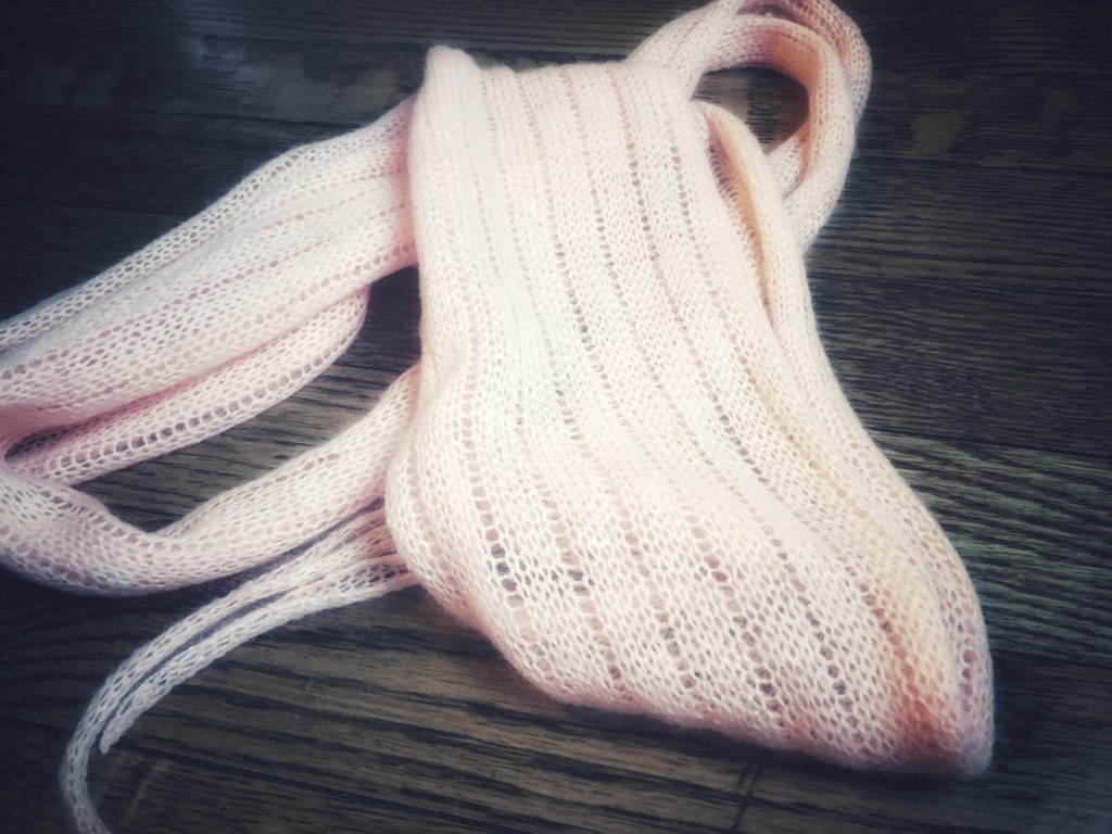 Machine Knit Long Summer Scarf