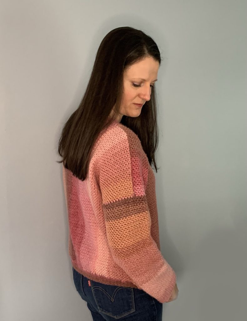 Crochet Traveler's Sunrise Sweater by www.CityFarmhouseStudio.com